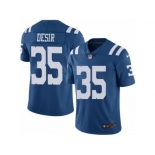 Men Nike Indianapolis Colts #35 Pierre Desir Elite Royal Blue Rush Vapor Untouchable NFL Jersey