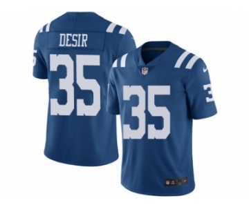 Men Nike Indianapolis Colts #35 Pierre Desir Elite Royal Blue Rush Vapor Untouchable NFL Jersey