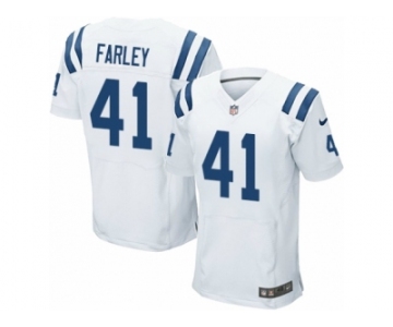 Men Nike Indianapolis Colts #41 Matthias Farley Elite White NFL Jersey