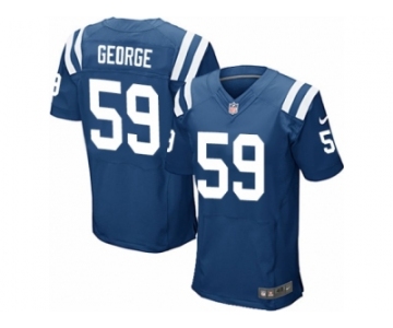 Men Nike Indianapolis Colts #59 Jeremiah George Elite Royal Blue Team Color NFL Jersey