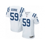 Men Nike Indianapolis Colts #59 Jeremiah George Elite White NFL Jersey