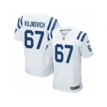 Men Nike Indianapolis Colts #67 Jeremy Vujnovich Elite White NFL Jersey