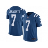 Men Nike Indianapolis Colts #7 Jacoby Brissett Elite Royal Blue Rush Vapor Untouchable NFL Jersey