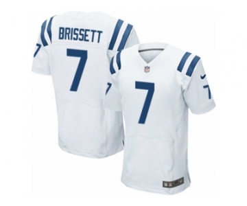 Men Nike Indianapolis Colts #7 Jacoby Brissett Elite White NFL Jersey