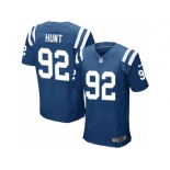 Men Nike Indianapolis Colts #92 Margus Hunt Elite Royal Blue Team Color NFL Jersey