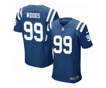 Men Nike Indianapolis Colts #99 Al Woods Elite Royal Blue Team Color NFL Jersey