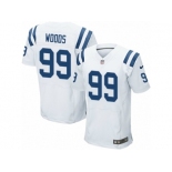 Men Nike Indianapolis Colts #99 Al Woods Elite White NFL Jersey