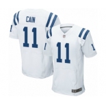 Men's Indianapolis Colts #11 Deon Cain Elite White Football Jersey