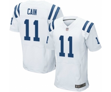 Men's Indianapolis Colts #11 Deon Cain Elite White Football Jersey