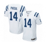 Men's Indianapolis Colts #14 Zach Pascal Elite White Football Jersey