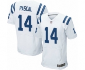 Men's Indianapolis Colts #14 Zach Pascal Elite White Football Jersey