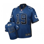 Men's Indianapolis Colts #19 Johnny Unitas Elite Royal Blue Drift Fashion Football Jersey