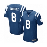 Men's Indianapolis Colts #8 Rigoberto Sanchez Elite Royal Blue Team Color Football Jersey