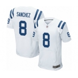 Men's Indianapolis Colts #8 Rigoberto Sanchez Elite White Football Jersey