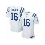 Men's Nike Indianapolis Colts #16 Scott Tolzien Elite White NFL Jersey