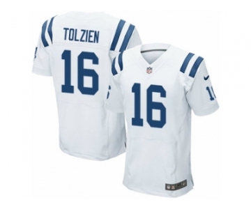 Men's Nike Indianapolis Colts #16 Scott Tolzien Elite White NFL Jersey