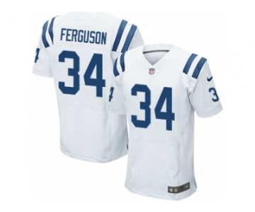 Men's Nike Indianapolis Colts #34 Josh Ferguson Elite White NFL Jersey