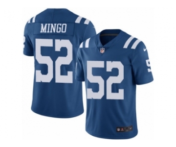 Men's Nike Indianapolis Colts #52 Barkevious Mingo Elite Royal Blue Rush NFL Jersey