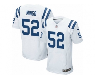 Men's Nike Indianapolis Colts #52 Barkevious Mingo Elite White NFL Jersey