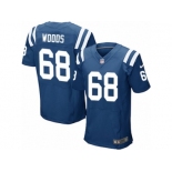 Men's Nike Indianapolis Colts #68 Al Woods Elite Royal Blue Team Color NFL Jersey