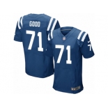 Men's Nike Indianapolis Colts #71 Denzelle Good Elite Royal Blue Team Color NFL Jersey