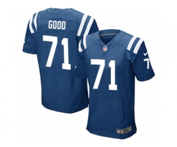 Men's Nike Indianapolis Colts #71 Denzelle Good Elite Royal Blue Team Color NFL Jersey