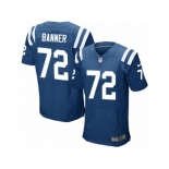 Men's Nike Indianapolis Colts #72 Zach Banner Elite Royal Blue Team Color NFL Jersey