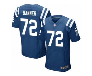 Men's Nike Indianapolis Colts #72 Zach Banner Elite Royal Blue Team Color NFL Jersey