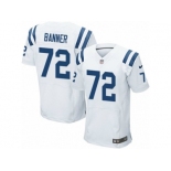 Men's Nike Indianapolis Colts #72 Zach Banner Elite White NFL Jersey