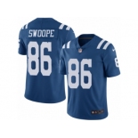 Men's Nike Indianapolis Colts #86 Erik Swoope Elite Royal Blue Rush NFL Jersey