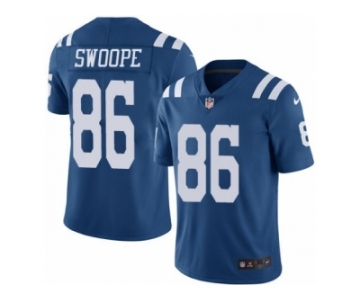 Men's Nike Indianapolis Colts #86 Erik Swoope Elite Royal Blue Rush NFL Jersey