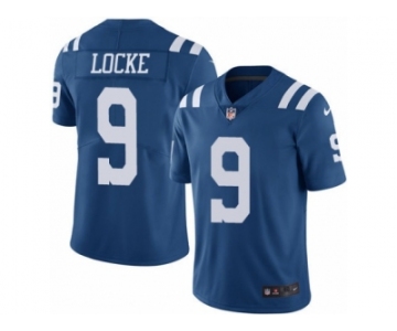 Men's Nike Indianapolis Colts #9 Jeff Locke Elite Royal Blue Rush NFL Jersey