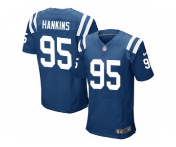 Men's Nike Indianapolis Colts #95 Johnathan Hankins Elite Royal Blue Team Color NFL Jersey