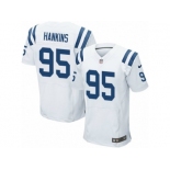 Men's Nike Indianapolis Colts #95 Johnathan Hankins Elite White NFL Jersey