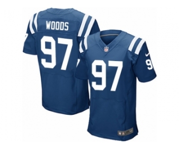 Men's Nike Indianapolis Colts #97 Al Woods Elite Royal Blue Team Color NFL Jersey