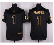 Nike Indianapolis Colts #1 Pat McAfee Black Pro Line Gold Collection Jersey[Elite]