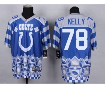 Nike Indianapolis Colts #78 Ryan Kelly Royal Blue Men's Stitched NFL Elite Noble Fashion Jersey