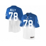 Nike Indianapolis Colts #78 Ryan Kelly Royal Blue White Men's Stitched NFL Elite Fadeaway Fashion Jersey