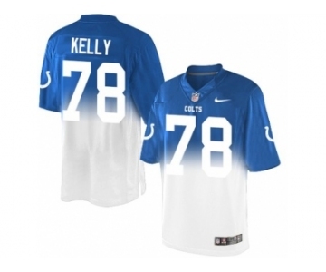 Nike Indianapolis Colts #78 Ryan Kelly Royal Blue White Men's Stitched NFL Elite Fadeaway Fashion Jersey