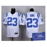 nike jerseys indianapolis colts #23 frank gore white [Elite][signature]