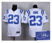 nike jerseys indianapolis colts #23 frank gore white [Elite][signature]