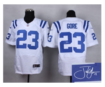 nike jerseys indianapolis colts #23 frank gore white [Elite][signature]