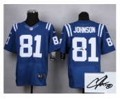 nike jerseys indianapolis colts #81 andre johnson blue [Elite][signature]