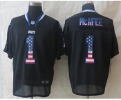 nike nfl jerseys indianapolis colts #1 mcafee black[Elite USA flag fashion]