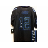 nike nfl jerseys indianapolis colts #12 andrew luck black [Elite lights out signature]