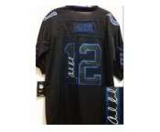 nike nfl jerseys indianapolis colts #12 andrew luck black [Elite lights out signature]