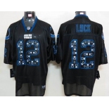 nike nfl jerseys indianapolis colts #12 luck black[Elite united sideline]