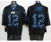 nike nfl jerseys indianapolis colts #12 luck black[Elite united sideline]