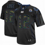 nike nfl jerseys indianapolis colts #12 luck black[camo fashion Elite 50th Patch]