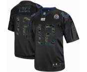 nike nfl jerseys indianapolis colts #12 luck black[camo fashion Elite 50th Patch]